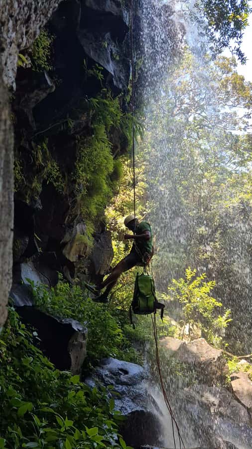 Abseiling/Canyoning - Forest movement and the 55 metre final waterfall
