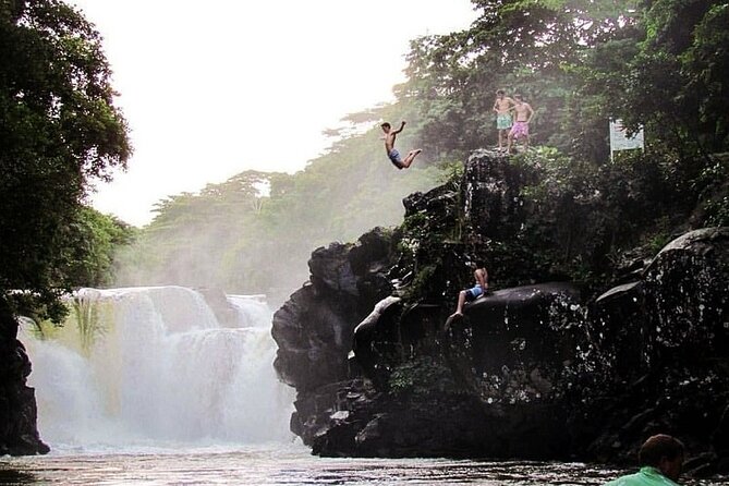 All inclusive CATAMARAN with BBQ : Ile aux cerf & GRSE waterfall - The early pickup and drive to the east coast
