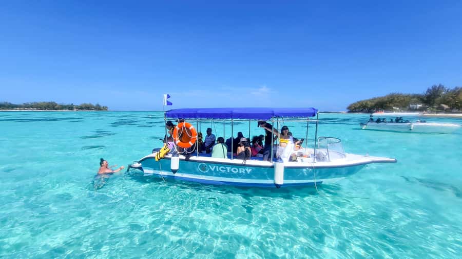 Blue Bay: Blue Bay Glass Bottom Boat Visit and Snorkeling - The 15-minute glass-bottom boat ride