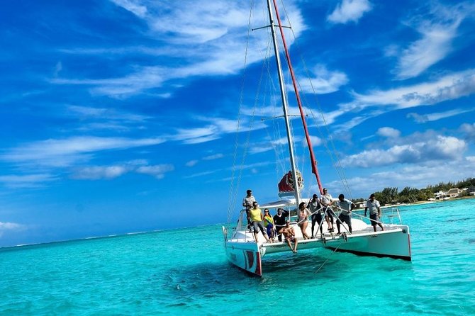Catamaran Adventure Full Day: Ile aux cerfs,GRSE Waterfall,Snorkeling &BBQ Lunch - Grand River South East Waterfall by speedboat