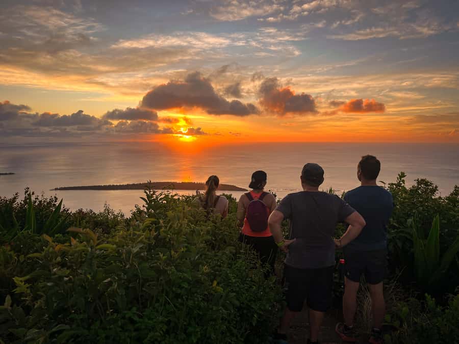 Chamarel: Sunset Mountain Hike - The climb through forest and open views