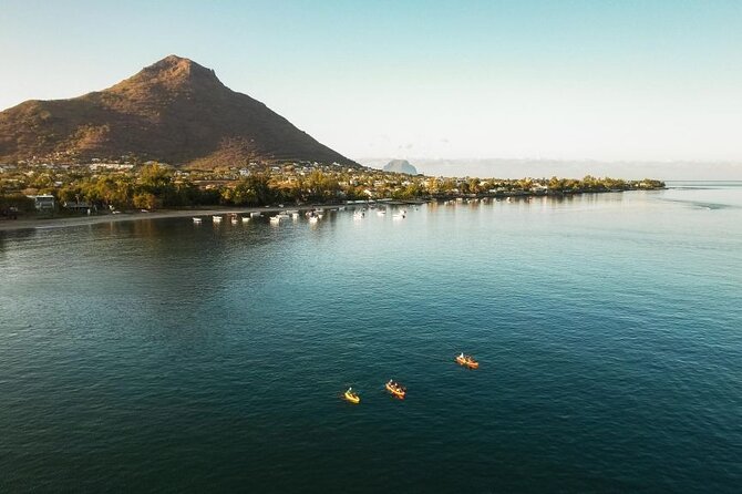 Guided Kayak 2-Hour Activity with Dolphins - Paddling from shore into Tamarin Bay
