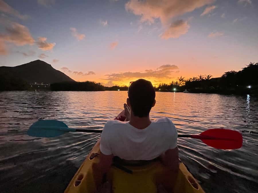 Guided Sundowner Kayak Tour - Why the Tamarin River works so well at sunset