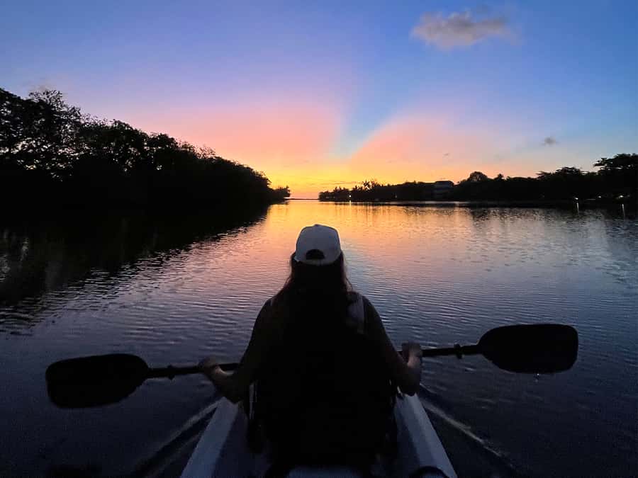 Guided Sundowner Kayak Tour - The first paddle: easy movement and a calm start