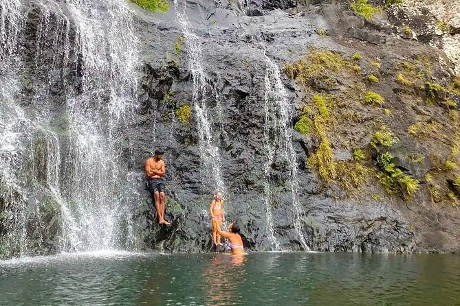 Half Day Hike to Seven Waterfalls in Mauritius - The fifth waterfall, pools, and waterfall massage