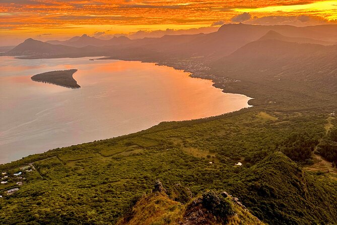 Le Morne Brabant Sunrise Hike - The summit reward: lagoon, hills, and southwest Mauritius