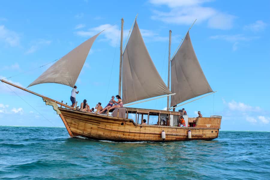 Mauritius: Boat trip to Ile aux Cerfs with Lunch/waterslide - The short river boat ride