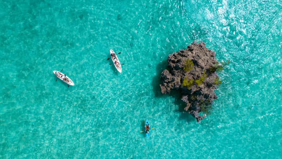 Mauritius: Guided Kayak tour to Benitiers Island - Starting at Le Morne with Morne Brabant ahead