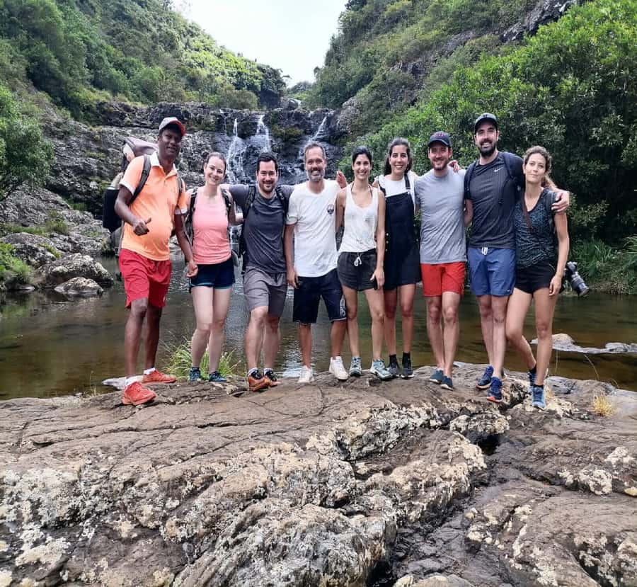 Mauritius: Tamarind Falls Guided Hike with Swim and Lunch - The climb to the seventh waterfall