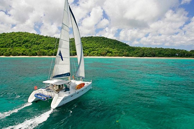 Spectacular Catamaran trip to Ile Aux Cerf with Lunch & Transfer - Grand River South East waterfall by speedboat